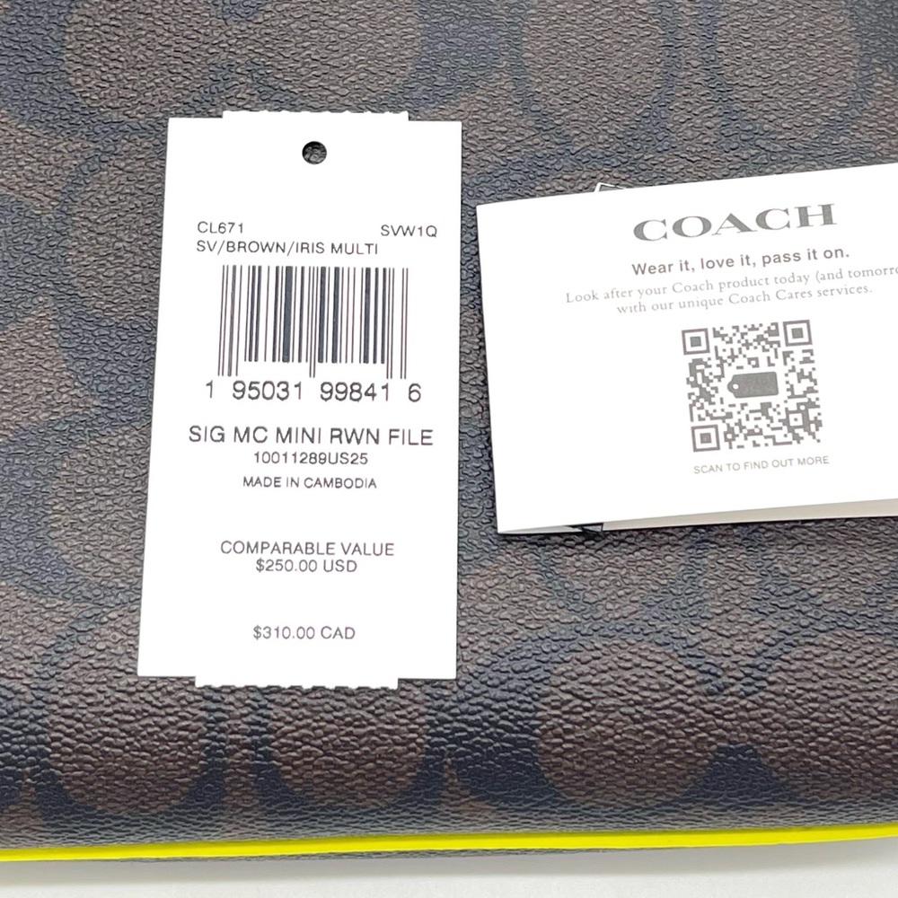 Coach Mini Rowan File Crossbody Bag in Signature Canvas - Picture 9 of 9